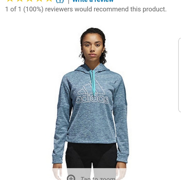 NWOT Women's Adidas Hooded Sweatshirt - Picture 3 of 3